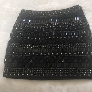 Brand new with tags Bebe beaded mini skirt.